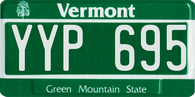 VT license plate YYP695