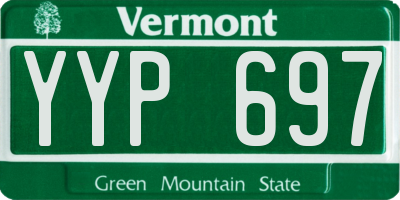 VT license plate YYP697