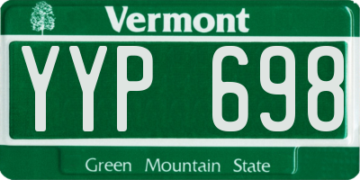 VT license plate YYP698