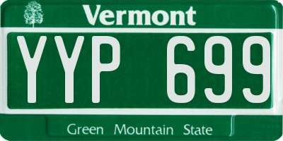 VT license plate YYP699