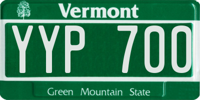 VT license plate YYP700