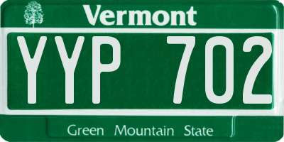VT license plate YYP702