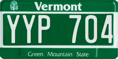 VT license plate YYP704