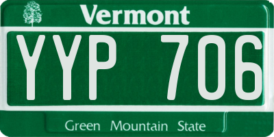 VT license plate YYP706