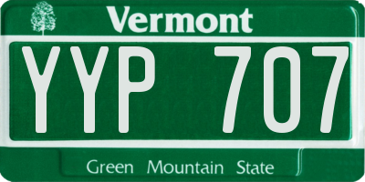 VT license plate YYP707