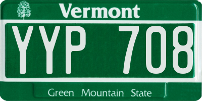 VT license plate YYP708