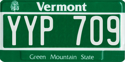 VT license plate YYP709