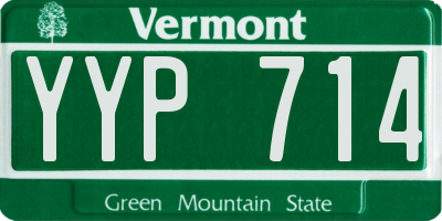 VT license plate YYP714