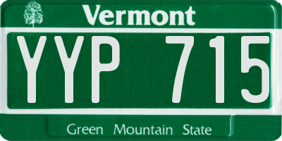 VT license plate YYP715