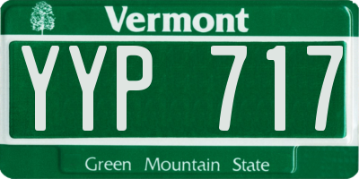VT license plate YYP717
