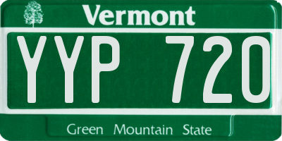 VT license plate YYP720