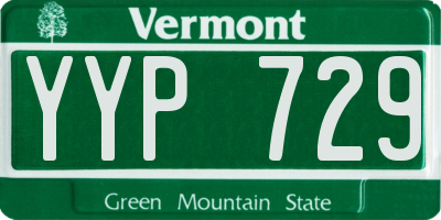 VT license plate YYP729