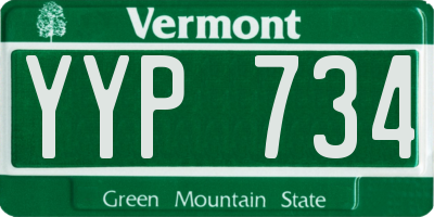 VT license plate YYP734