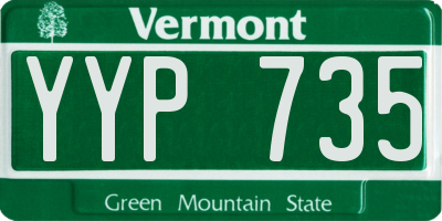 VT license plate YYP735