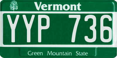 VT license plate YYP736