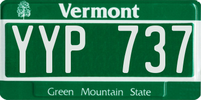 VT license plate YYP737
