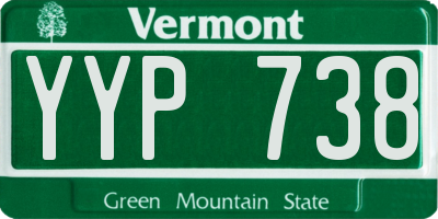 VT license plate YYP738
