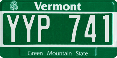 VT license plate YYP741