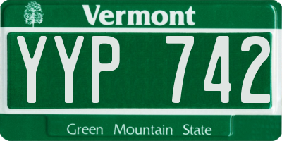 VT license plate YYP742