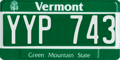 VT license plate YYP743
