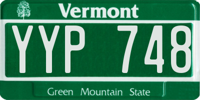 VT license plate YYP748