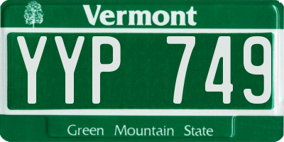 VT license plate YYP749