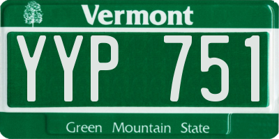 VT license plate YYP751
