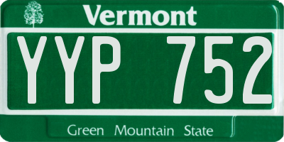 VT license plate YYP752