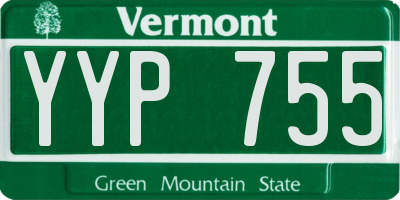 VT license plate YYP755