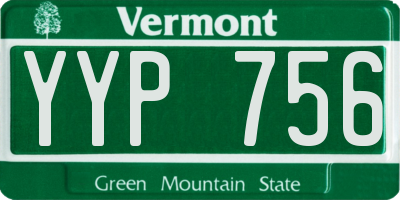 VT license plate YYP756
