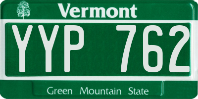VT license plate YYP762