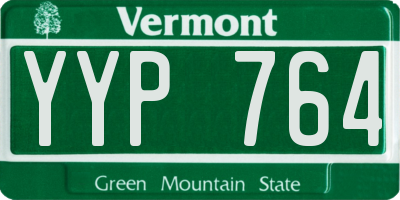 VT license plate YYP764