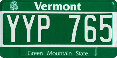 VT license plate YYP765