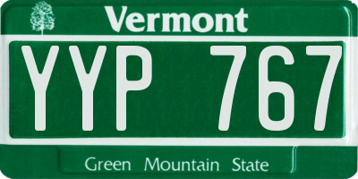 VT license plate YYP767