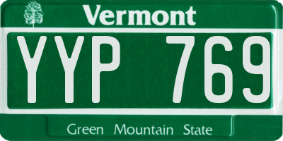 VT license plate YYP769