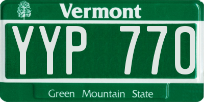 VT license plate YYP770