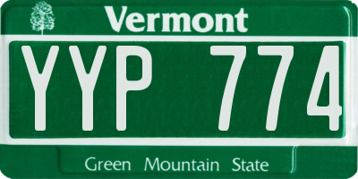 VT license plate YYP774