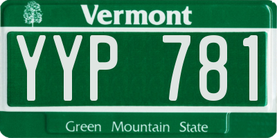 VT license plate YYP781