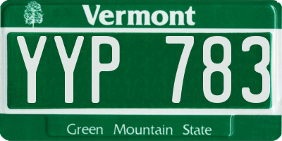 VT license plate YYP783