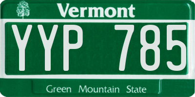 VT license plate YYP785