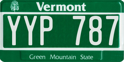 VT license plate YYP787
