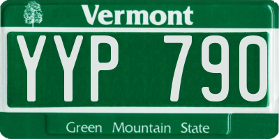 VT license plate YYP790
