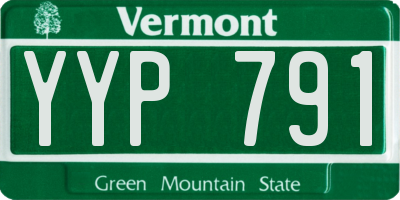 VT license plate YYP791