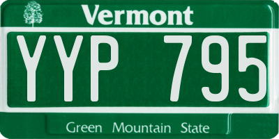 VT license plate YYP795