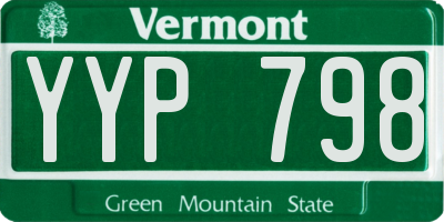 VT license plate YYP798