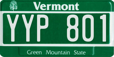 VT license plate YYP801