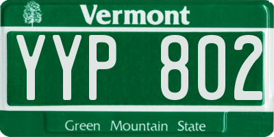 VT license plate YYP802