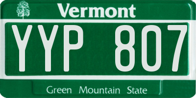 VT license plate YYP807