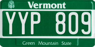 VT license plate YYP809