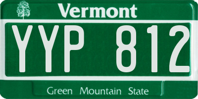 VT license plate YYP812